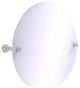 Carolina Frameless Round Tilt Mirror with Beveled Edge, Satin Nickel