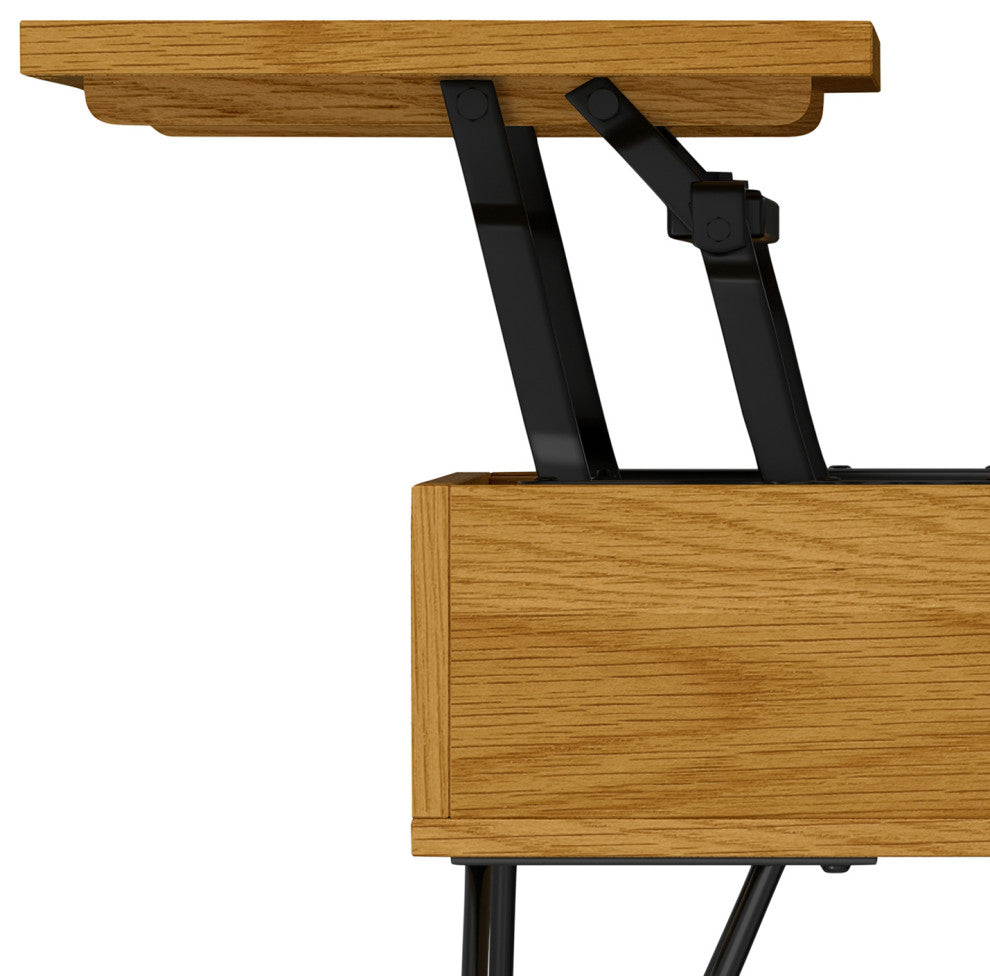 Hunter Lift Top Coffee Table in Oak Veneer, Oak Veneer