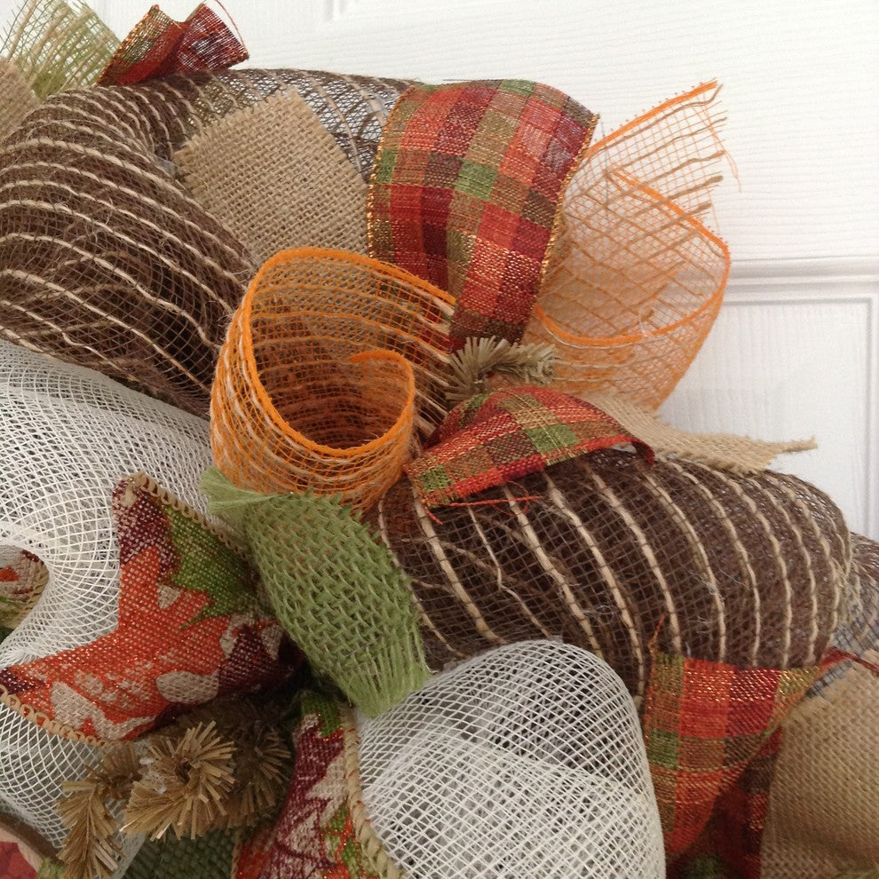 Maple Leaf Autumn Wreath Handmade Deco Msh