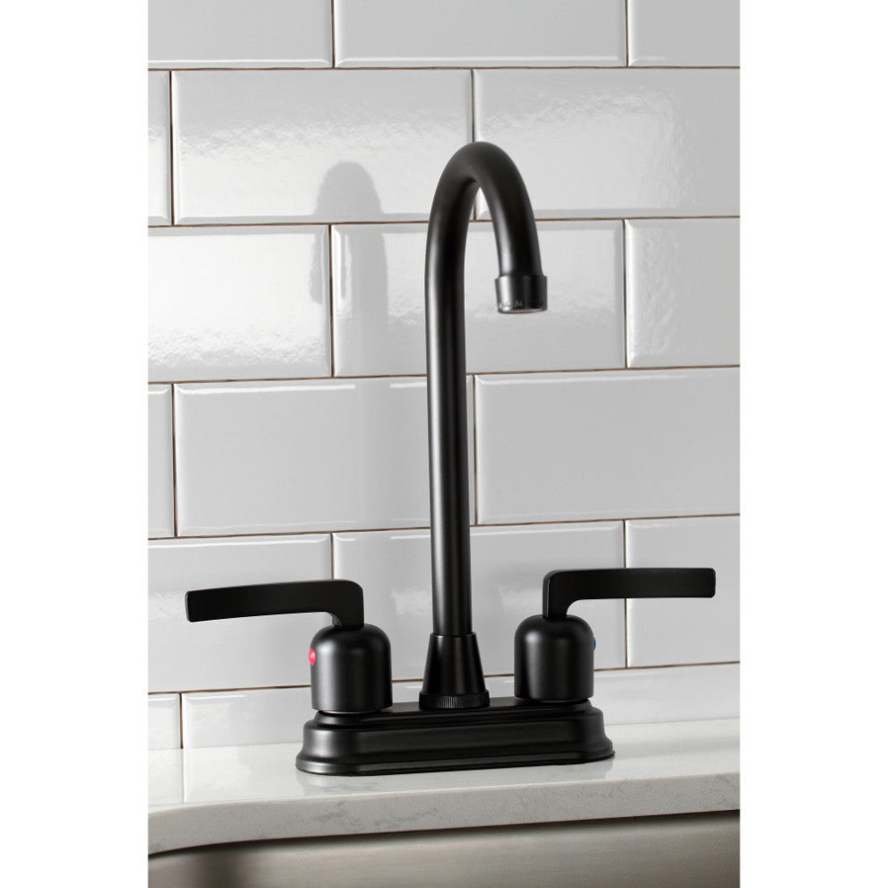 Kingston Brass KB8490EFL Centurion Bar Faucet, Matte Black