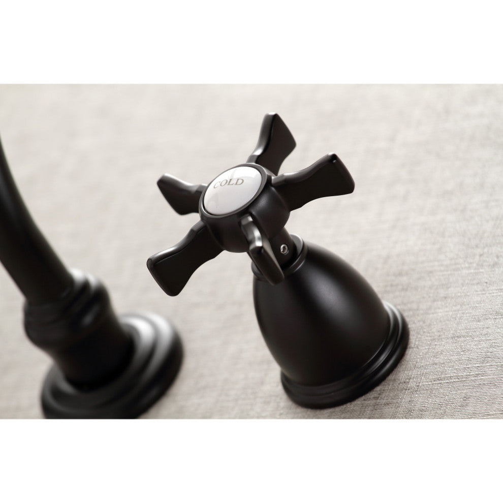 KS3020NX Two-Handle Wall Mount Tub Faucet, Matte Black