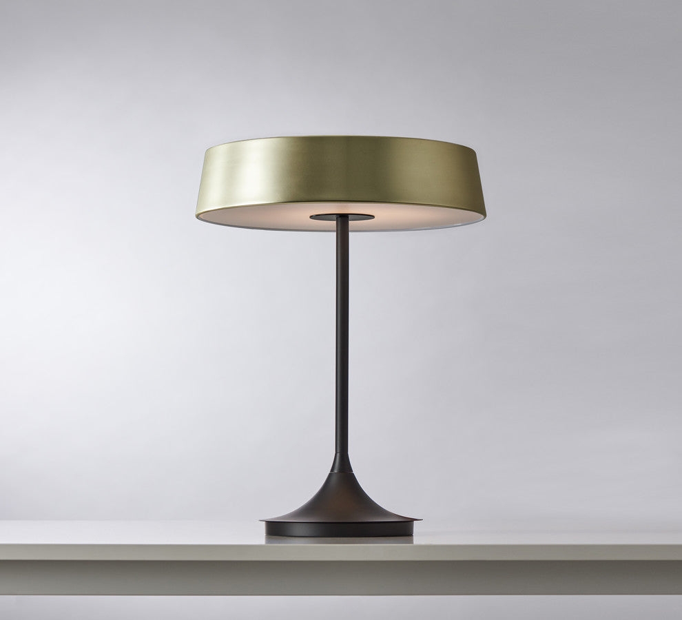 China LED Table Lamp, Matte Brass