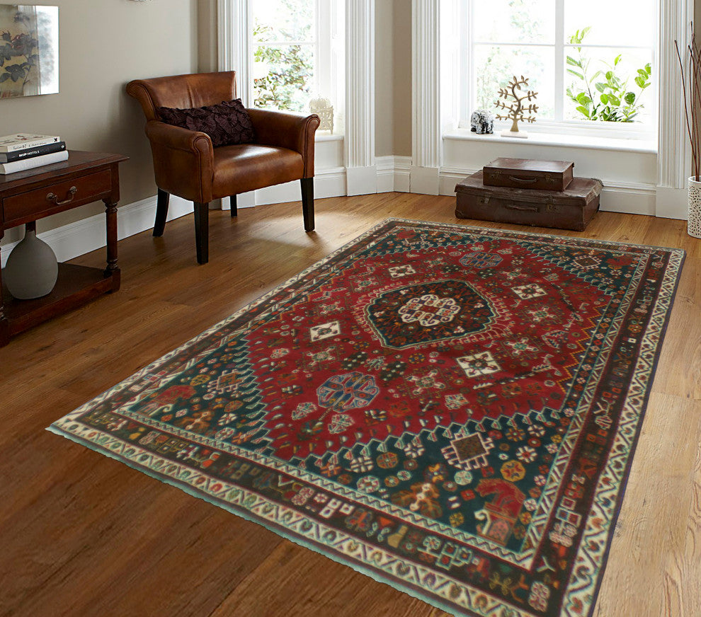 Fine Vintage Distressed Brylee Red Rug