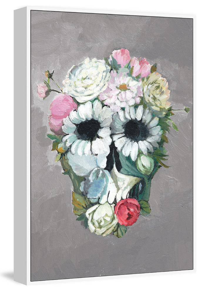 "Enjoy Flower" Floater Framed Painting Print on Canvas, 24"x36"