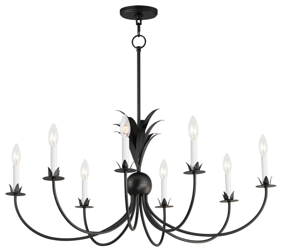 Maxim 2888 Paloma 8 Light 36"W Taper Candle Style Chandelier - Anthracite