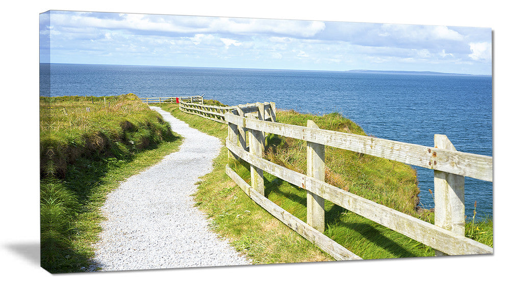 Cliff Walk on Wild Atlantic Way, Landscape Canvas Art Print, 40x20