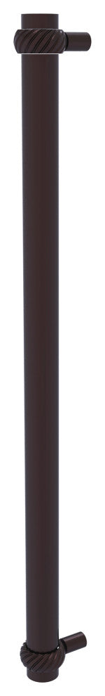 18" Refrigerator Pull With Twist Accents, Antique Bronze