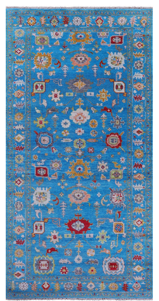 6' 1" X 12' 4" Hand Knotted Turkish Oushak Wool Rug - Q14979