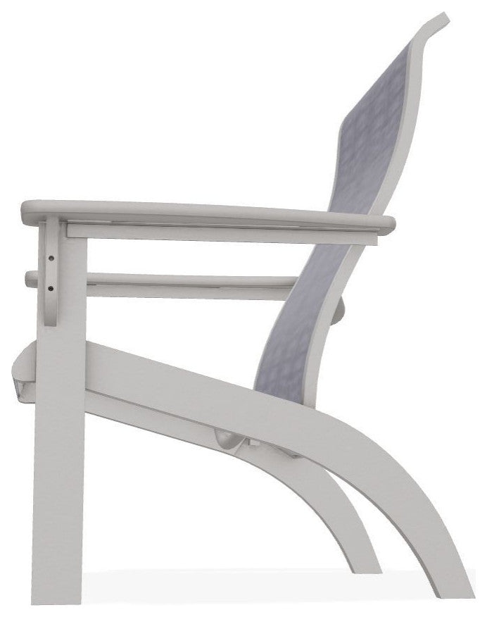 Adirondack Sling Outdoor Adirondack Armchair, Brooks/Warm Gray