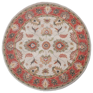HAND TUFTED WOOL ECO-FRIENDLY AREA RUGS - Beige&Red Color, Oriental Design