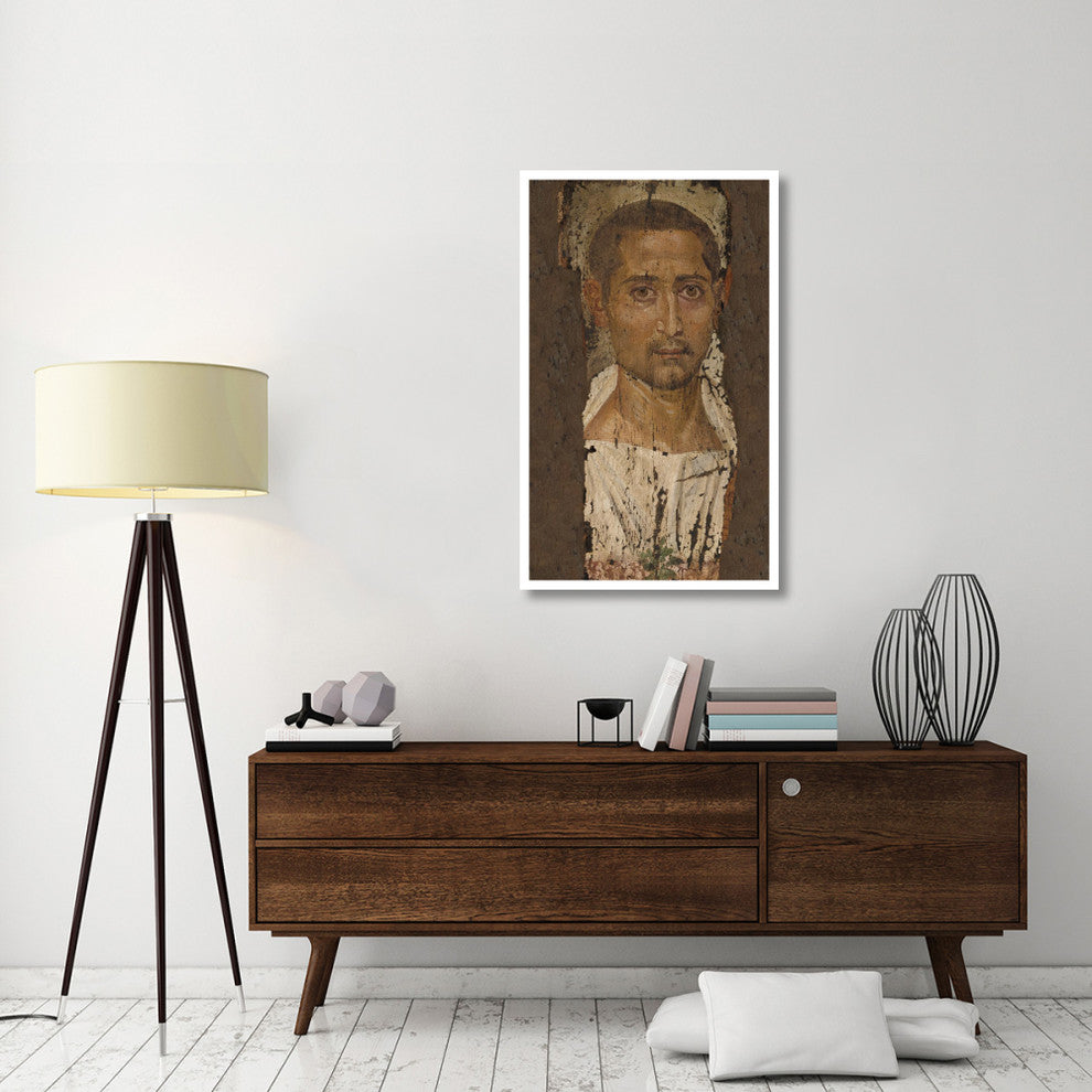 "Mummy Portrait of a Bearded Man" Paper Art, 28"x46"