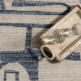 Nuloom Milani Contemporary Washable Indoor/Outdoor Rug, Navy 7'5"x9'6"