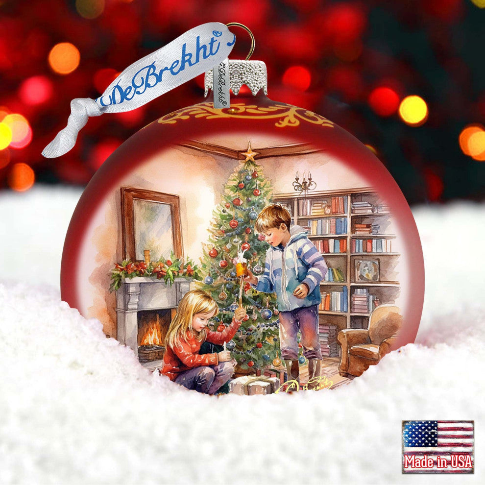 Cherished Moments Lg Glass Ornament Christmas Decor