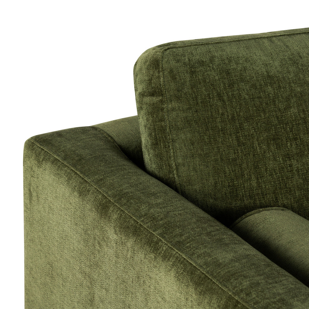 Poly and Bark Napa Velvet Sofa, Distressed Green Velvet