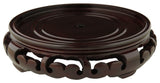 Rosewood Carved Pedestal Stand, 7" Base Diameter