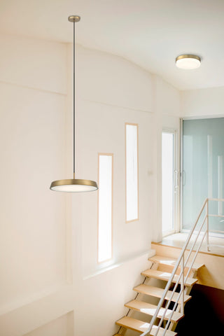 Access Lighting 20825LEDD/OPL Roma 11"W LED Flush Mount Drum - Antique Brushed