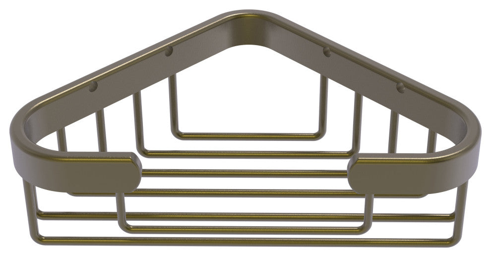 Corner Soap Basket, Antique Brass