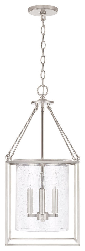 Capital Lighting 532843 4 Light 11-3/4"W Taper Candle Pendant - Aged Brass