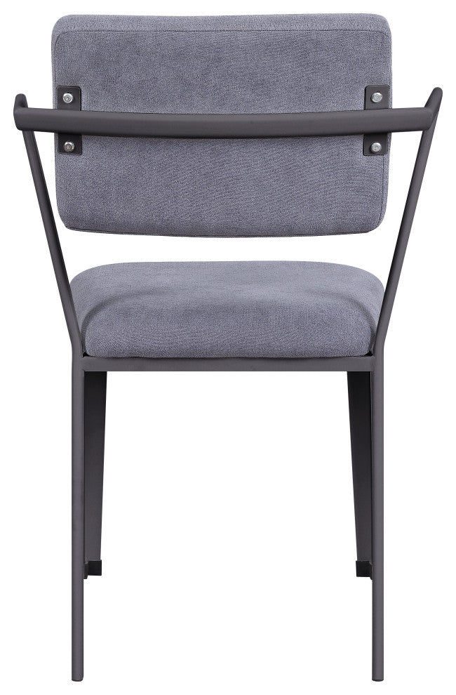 ACME Cargo Chair, Gray Fabric and Gunmetal