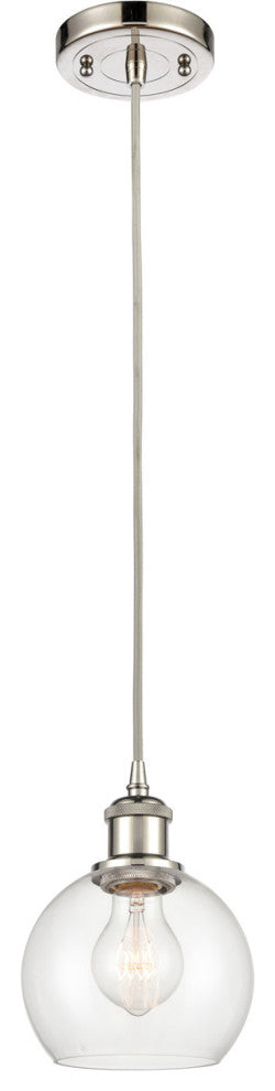 Innovations 516-1P-PN-G122-6 1-Light Mini Pendant, Polished Nickel