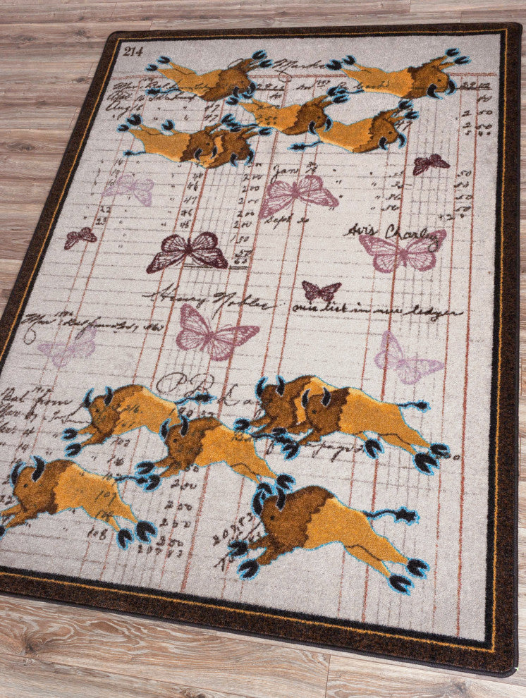 Buffalo Run, Sand, 4'x5'