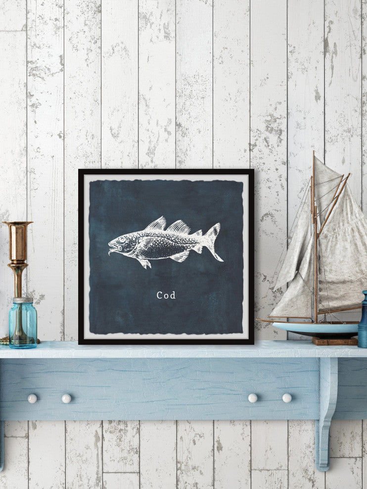 "Cod" Framed Painting Print, 24x24