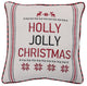 Pillow Perfect Indoor Decorative Throw Pillow 18X18 Holly Jolly Christmas