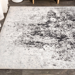 Dune Modern Abstract Area Rug, Cream/Gray, 5x8