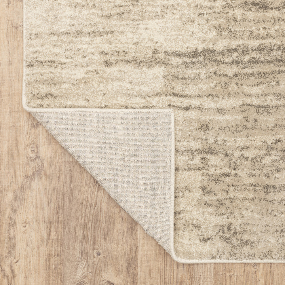 Carolina Abstract Area Rug, Beige, 6'7"x9'2"