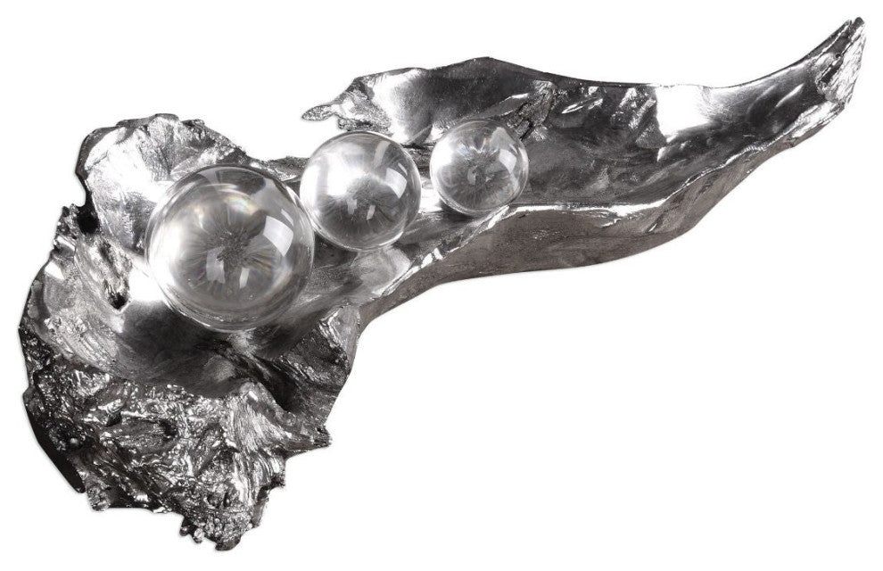 Uttermost Three Peas, A Pod Metallic Sculpture