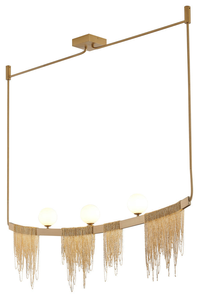 Bethel International Dc01C54G 3-Light Chandelier, Gold