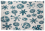 Fossil Formation Rug, Blue, 5'x7'