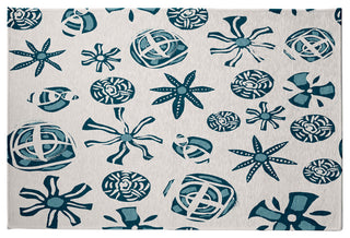 Fossil Formation Rug, Blue, 5'x7'