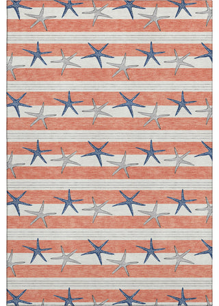 Addison Premium Washable Mayfield AMF191 Orange 3' x 5' Rug