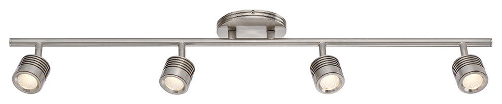 WAC Lighting Vector LED 4 Light Fixed Rail, Brushed Nickel