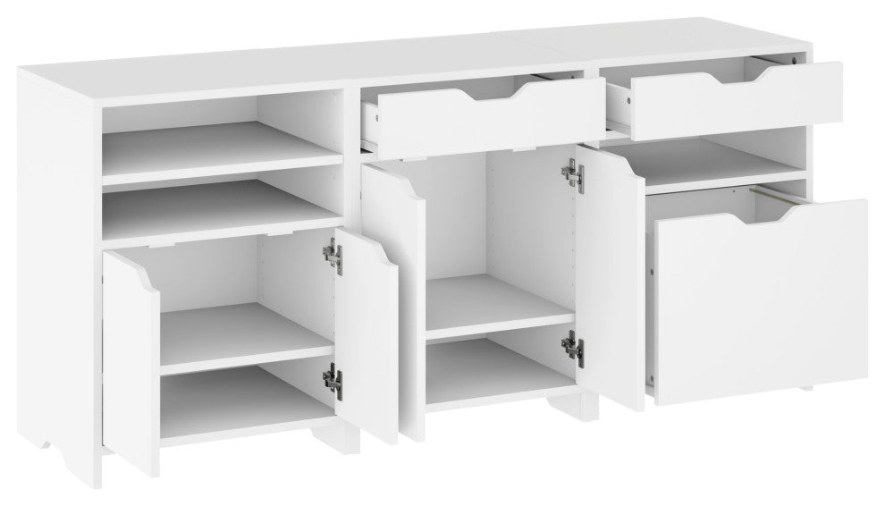 Nova 3-Pc Storage Cabinet Set, White