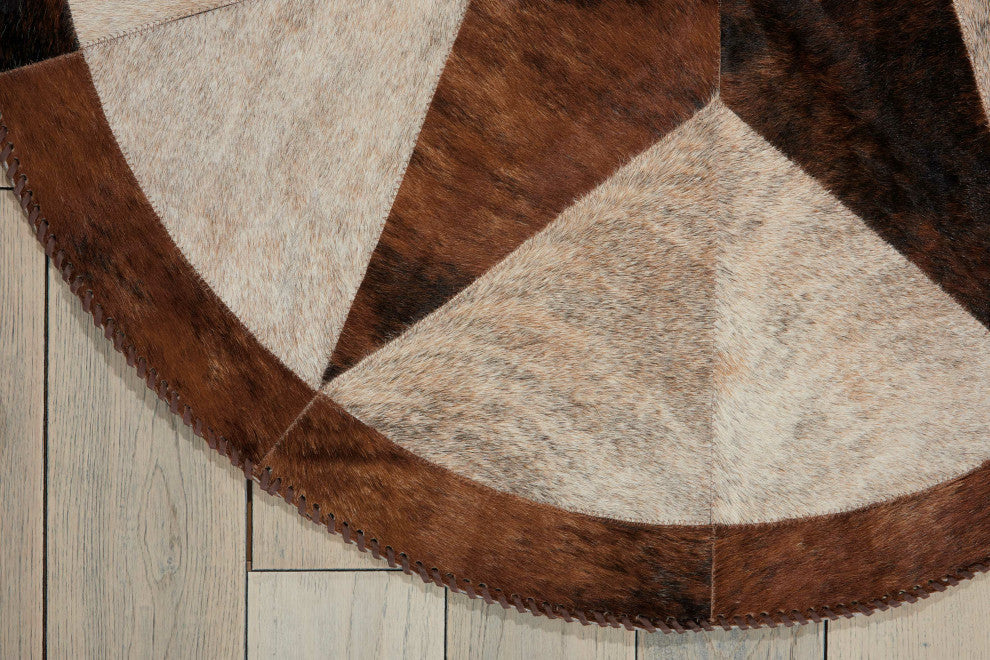 Nourison Dallas- Southwestern BR203 48"x48" Brown Rug