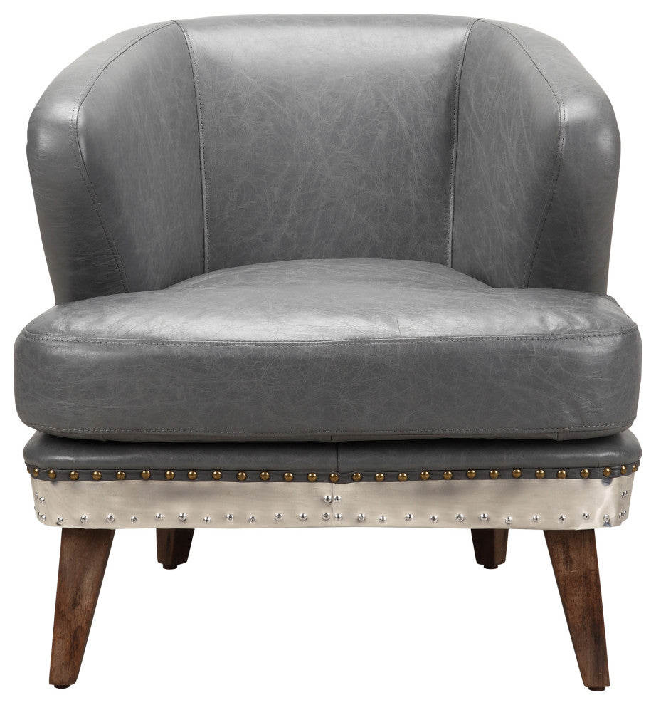 Industrial Cambridge Club Chair Antique Grey - Grey