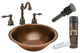 Premier Copper Products BSP2_LR17FDB Bathroom Sink, Faucet and Accessories