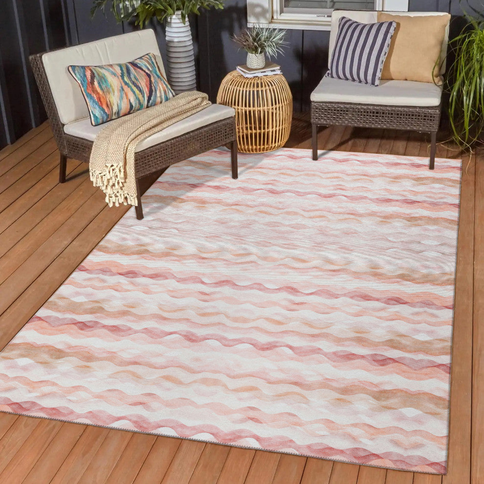Indoor/Outdoor Seabreeze SZ16 Canyon Machine Washable 10' x 14' Rug