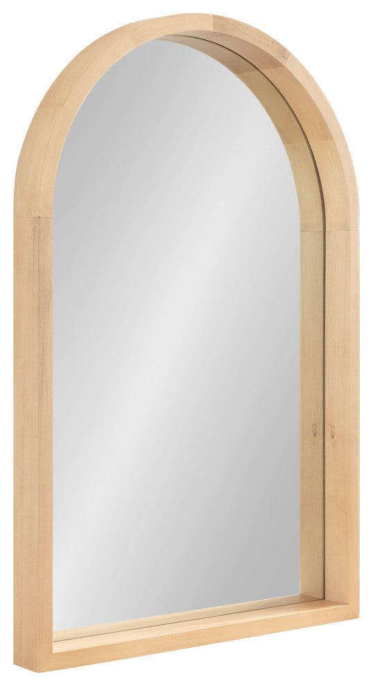 Hutton Wood Framed Arch Mirror, Natural, 20"x30"