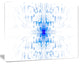 Blue Butterfly Outline on White, Oversized Abstract Canvas Art Print, 60x40