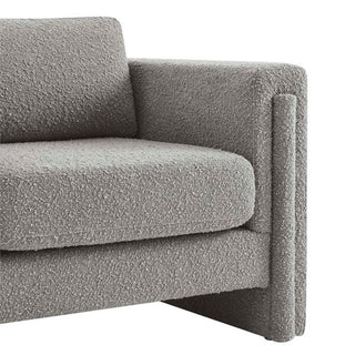 Modway Visible Upholstered Modern Boucle Fabric Armchair in Light Gray