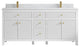 Sonoma 72 Double Sink Reeded Bath Vanity in White 1.5" Empira Quartz