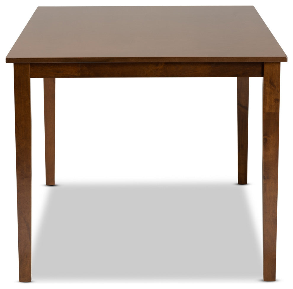 Eveline Walnut Brown Finished Rectangular Wood Dining Table