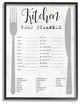 Stupell Industries Kitchen Word Scramble Fun Family Word Design, 24"x30", Black