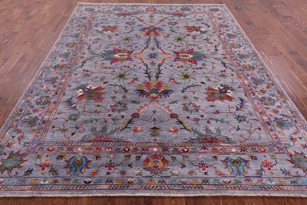 8' 0" X 10' 0" Hand Knotted Persian Tabriz Wool Rug Q8215