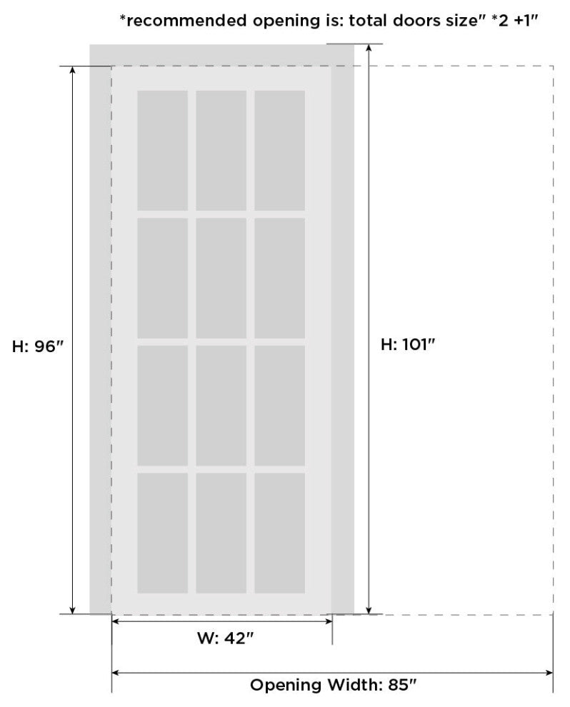 Sliding Pocket Door 42x96"