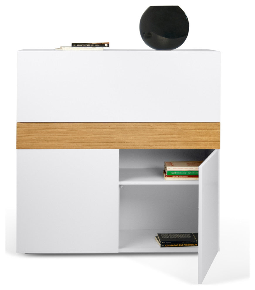 Focus Workstation, Pure White / Oak