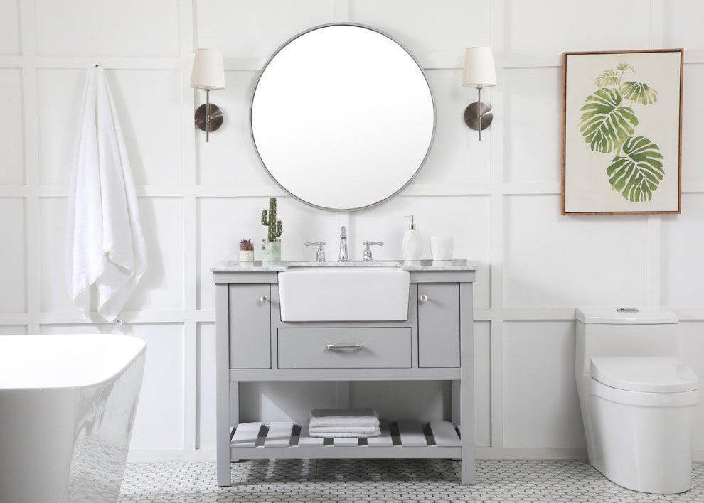 Home Living 22" Farmhouse Grey-Light Bathroom Vanity